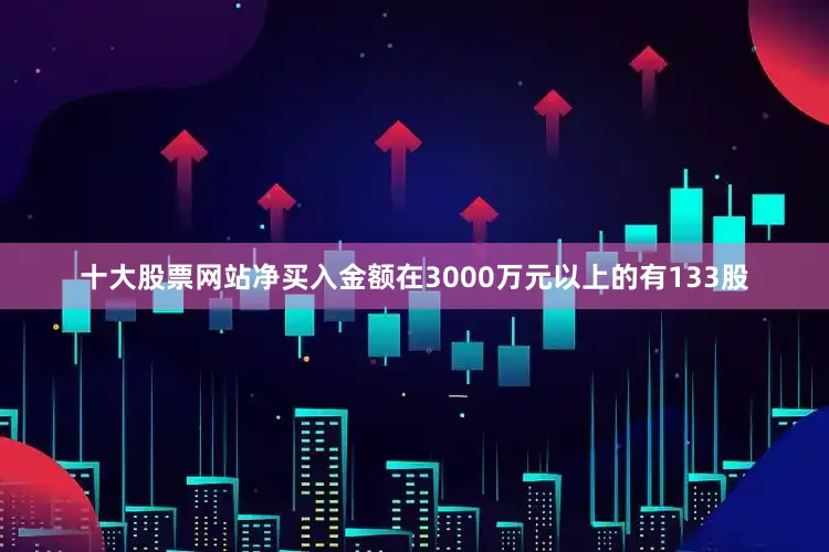十大股票网站净买入金额在3000万元以上的有133股